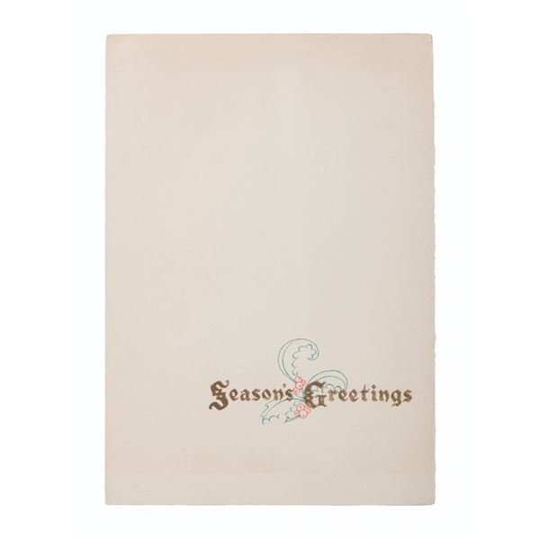 A "Snow White" Walt Disney Studios Holiday Card.