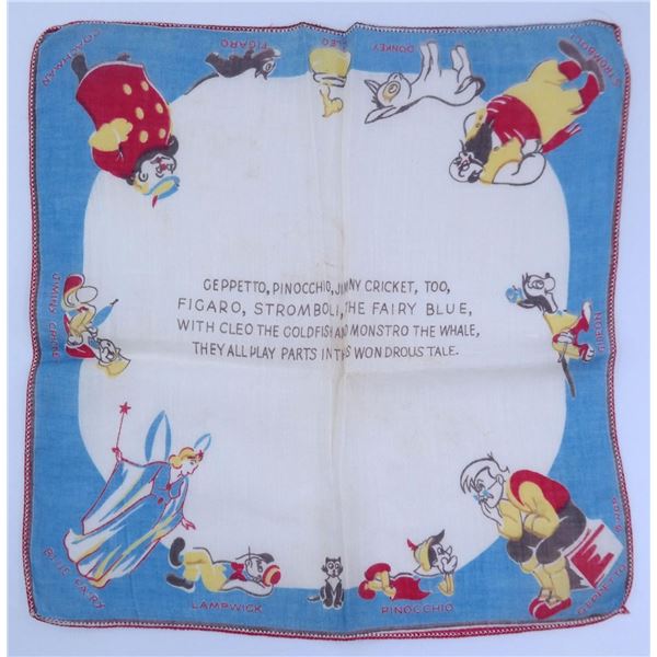 A "Pinocchio" Poem Handkerchief.