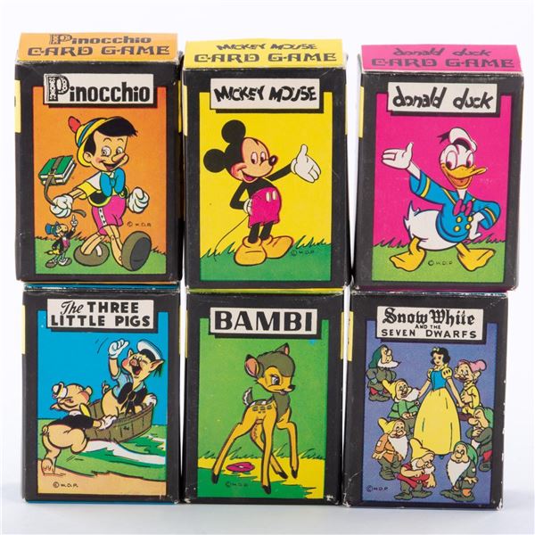 A Set of Six Disney Card Games.