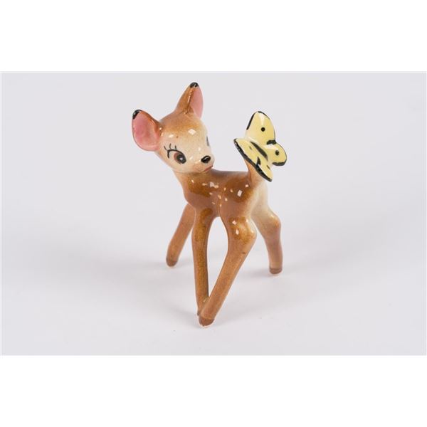 A Tiny Bambi with Butterfly Figurine by Shaw Pottery.