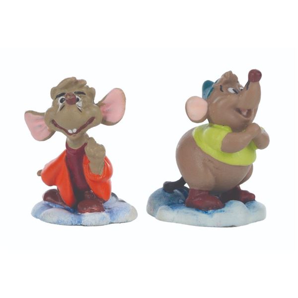 A Pair of Enchanted Places "Cinderella" Gus and Jaq Figurines.