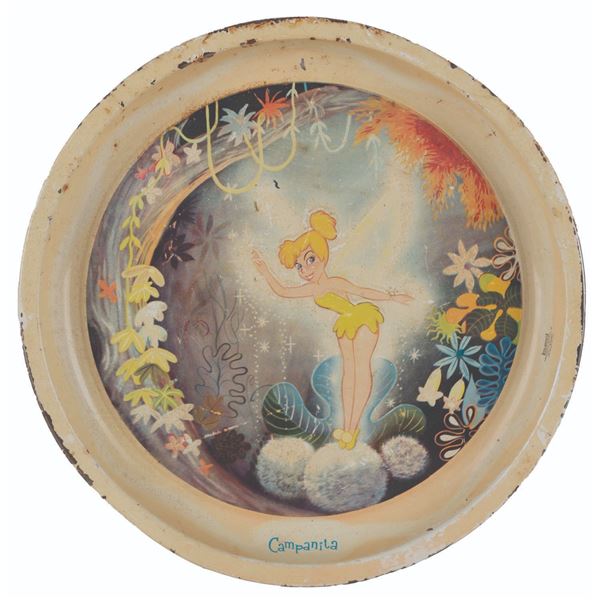 A Mexican Tinker Bell Tin Tray.