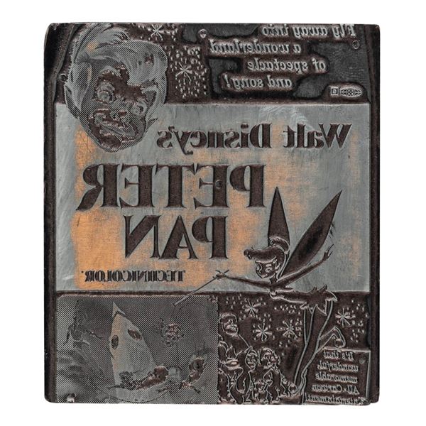 A 1960s "Peter Pan" Newspaper Printing Block.