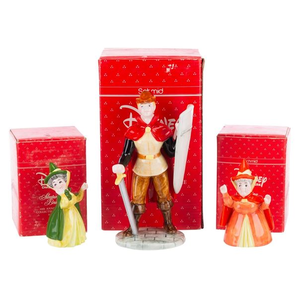 Three "Sleeping Beauty" 30th Anniversary Figurines.