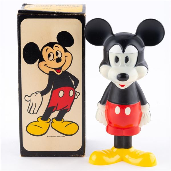 A 1970s Avon Mickey Mouse Bubble Bath with Box.