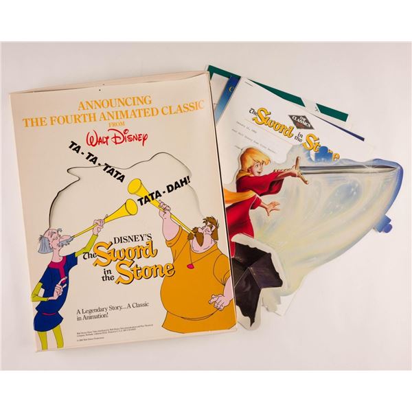 A "Sword in the Stone" VHS Press Release and Store Display.