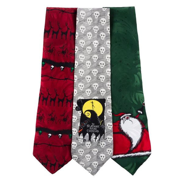 Three "The Nightmare Before Christmas" Neckties.