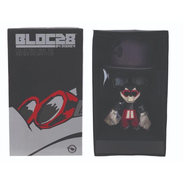 A Block28 Mickey Mouse Figure and New Era Fitted Hat Set.