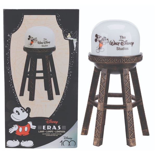 A Disney Eras Studio Water Tower Lamp.