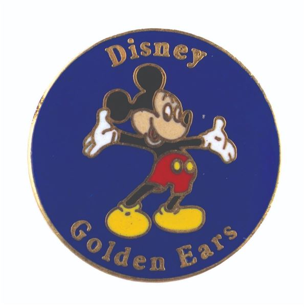 A Disney Cast Member Golden Ears Mickey Mouse Pin.