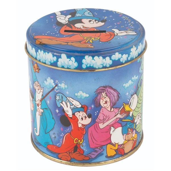 A Disneyland Sorcerer Mickey Tin Bank.