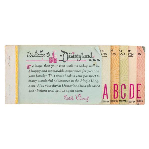 A Disneyland Junior Ticket Book.