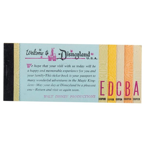 A 1969-70 Disneyland Ticket Book.