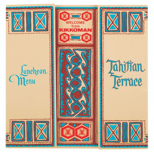 Disneyland Tahitian Terrace Luncheon Menu