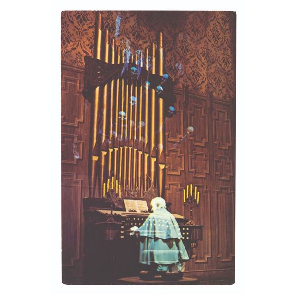 A Haunted Mansion Pipe Organ Postcard.