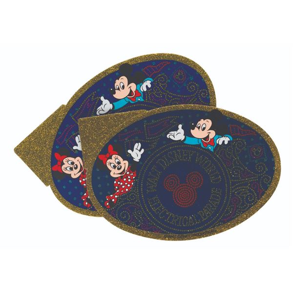 A Pair of Main Street Electrical Parade Stickers.