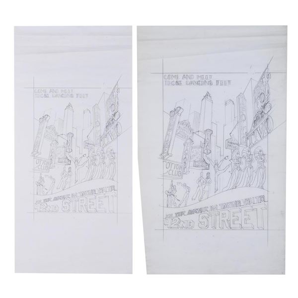 A Pair of "42nd Street" Poster Concept Xeroxes.