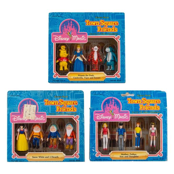 A Collection of Three Disney Magic Town Square Friends Sets.