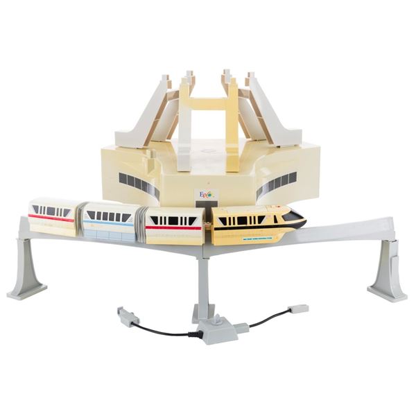 A Partial Walt Disney World Monorail and Spaceship Earth Toy Set.