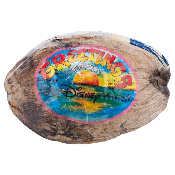 A Walt Disney World Mailable Souvenir Coconut.