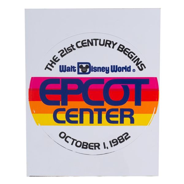 An EPCOT Center Opening Day Sticker.