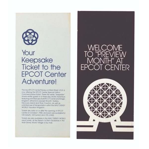 A Pair of EPCOT Preview Month Flyers.