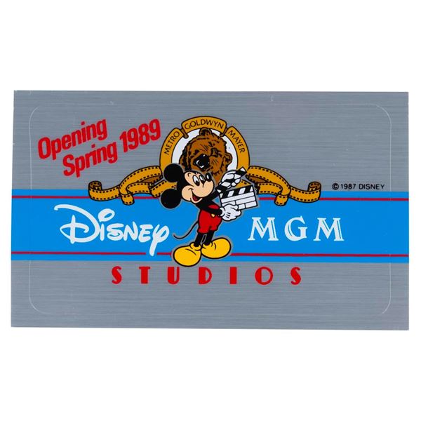 A Disney-MGM Studios Pre-Opening Decal.