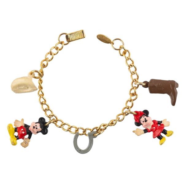 A Mickey and Minnie Cowboy Charm Bracelet.
