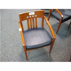 Cherry Frame With Leather Seat Client Chair