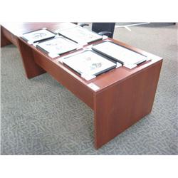 Mahogany L-Shaped Executive Desk