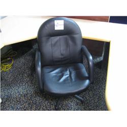 13 Black Leather Midback Tilter Chairs