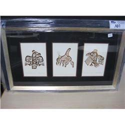 Framed Print, Haida Eagle, Whale And Raven