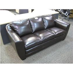 Bicast Leather Dark Brown 3 Pc. Sofa Set