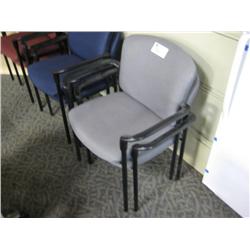 2 Grey Stacking Chairs