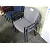 Image 1 : 2 Grey Stacking Chairs