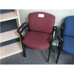 2 Burgundy Stacking Chairs