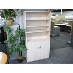 Maple Bookshelf With Storage Cabinet