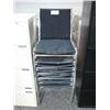 Image 1 : 7 Black Stacking Chairs