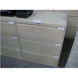 Beige 3 Drw. Lateral File Cabinet