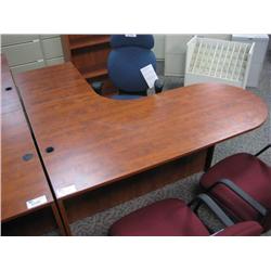 Cherry L-Shaped Executive Suite