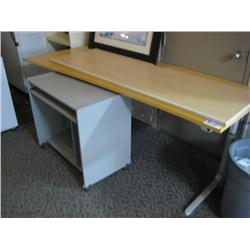 Maple And Grey Computer Desks