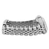 Image 8 : Rolex Ladies Stainless Steel Quickset Silver Index Dial Diamond And Ruby Bezel D
