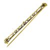 Image 2 : Antique 14k Yellow Gold Square Step Cut Amethyst Open Work Design Bar Pin Brooch
