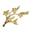 Image 3 : Vintage 18K Gold Ruby Emerald Sapphire & Turquoise Textured Branch Pin Brooch