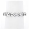 Image 1 : NEW Platinum 1.12 ctw Round Shared Prong Diamond Low Profile Wedding Band Ring