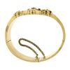 Image 8 : Antique Victorian 18K Gold Diamond & Ruby Enamel Repousse Work Bangle Bracelet