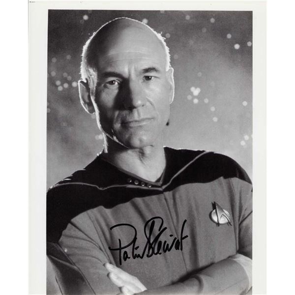 Patrick Stewart signed photo Star Trek
