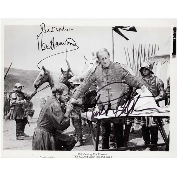 Charleton Heston/Rex Harrison signed photo