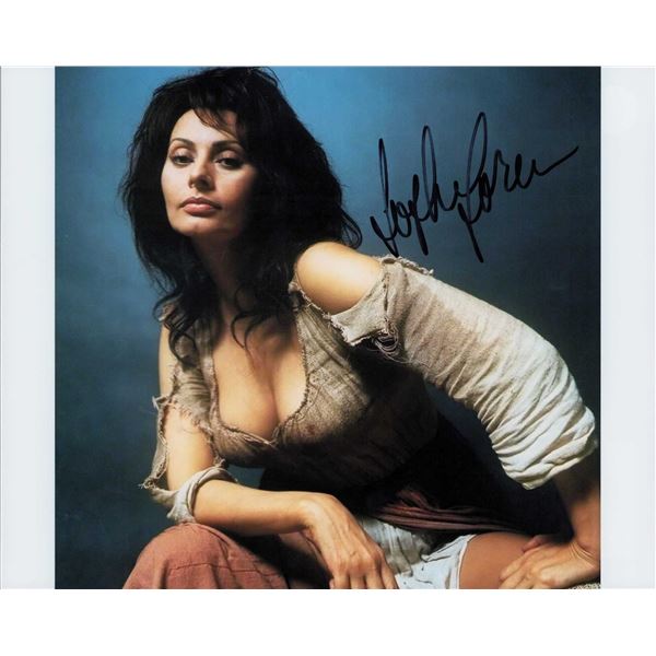 Sophia Loren signed photo sexy