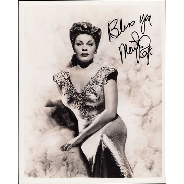 Martha Raye signed photo vintage